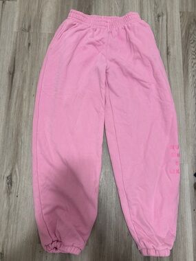 Pink Kids Elastic Waist Sweatpants